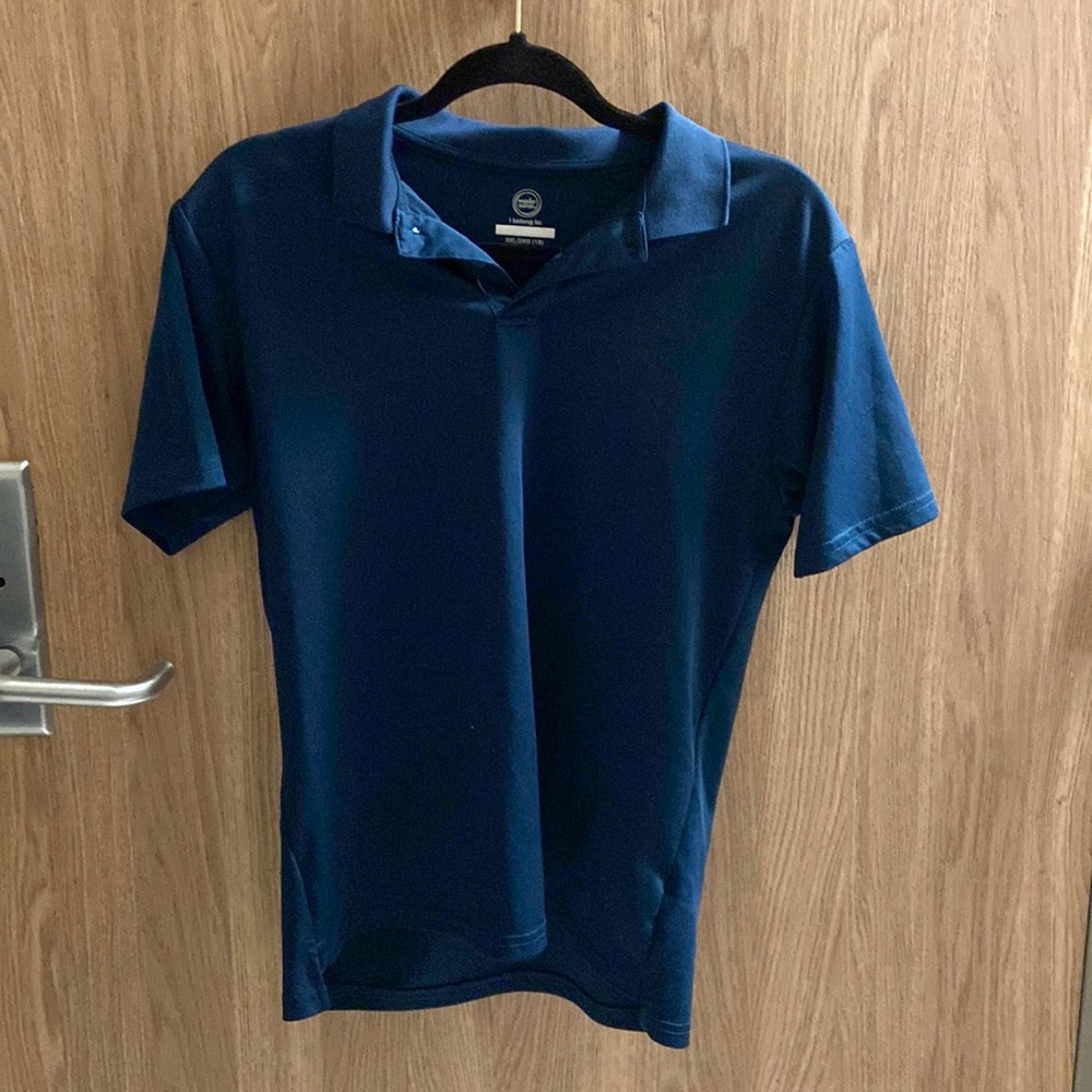 Deep Blue Collared Short Sleeve